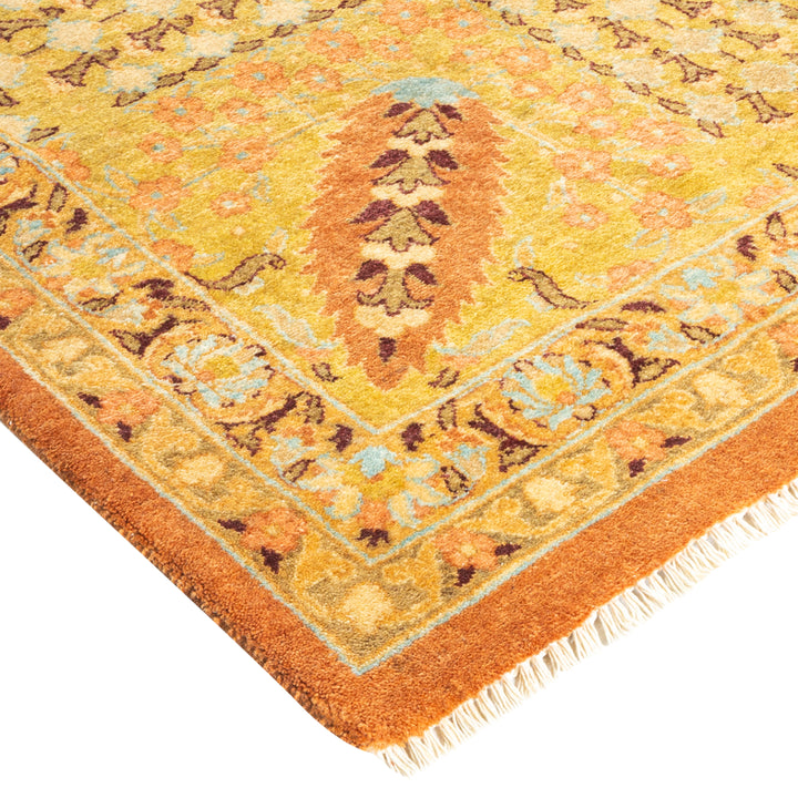 Brown Traditional Mogul Wool Rug - 10'1" x 16'8"