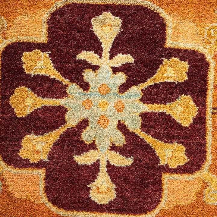 Brown Traditional Mogul Wool Rug - 10'1" x 16'8"