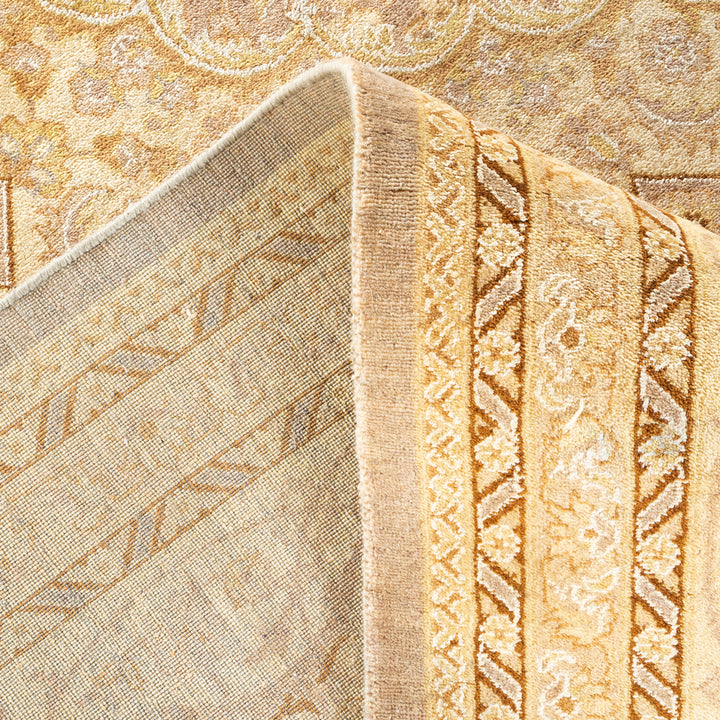 Beige Traditional Mogul Wool Rug - 10' x 14'5"