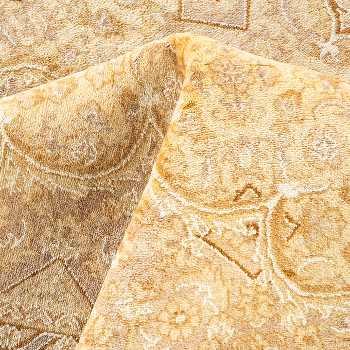 Beige Traditional Mogul Wool Rug - 10' x 14'5"