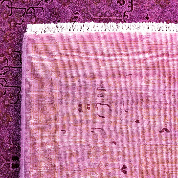 Pink Overdyed Wool Rug - 4'1" x 6'