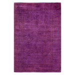 Pink Overdyed Wool Rug - 4'1" x 6'
