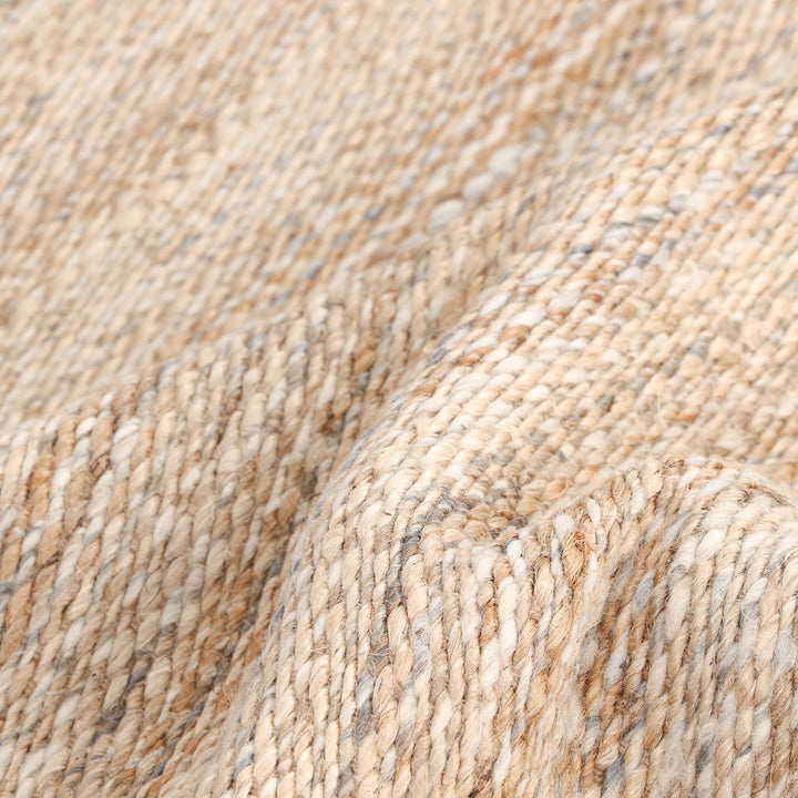 Light Brown Textured Jute Blend Rug 8' x 10'