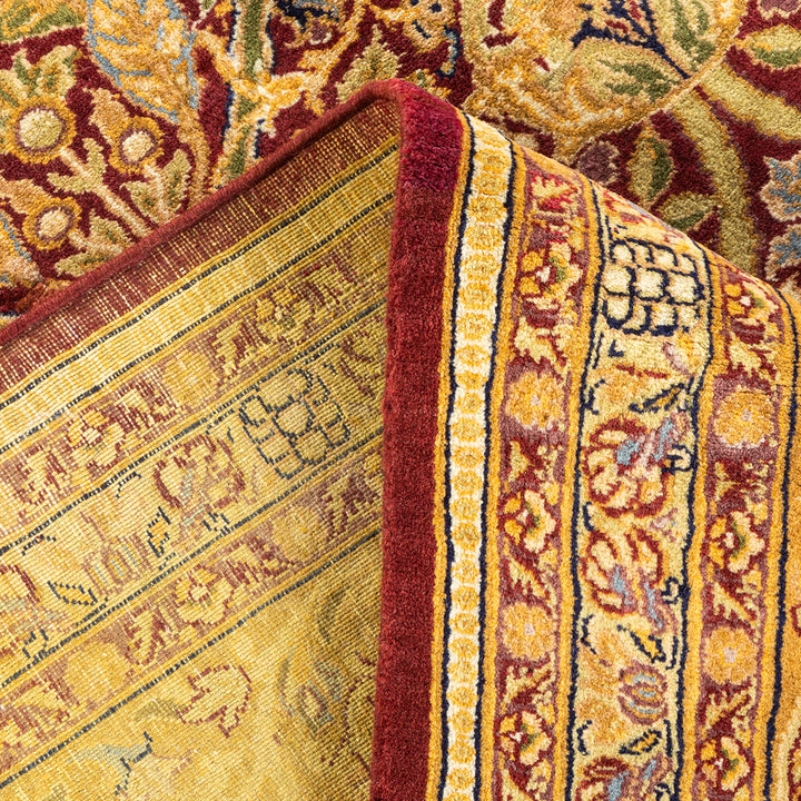 Red Traditional Mogul Wool Rug - 9'10" x 11'3"