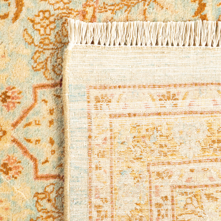 Light Blue Traditional Mogul Wool Rug - 8'1" x 10'