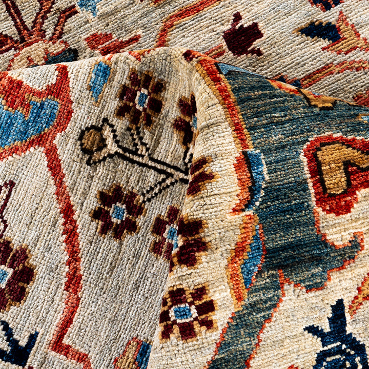 Beige Traditional Serapi Wool Rug - 9'1" x 11'11"