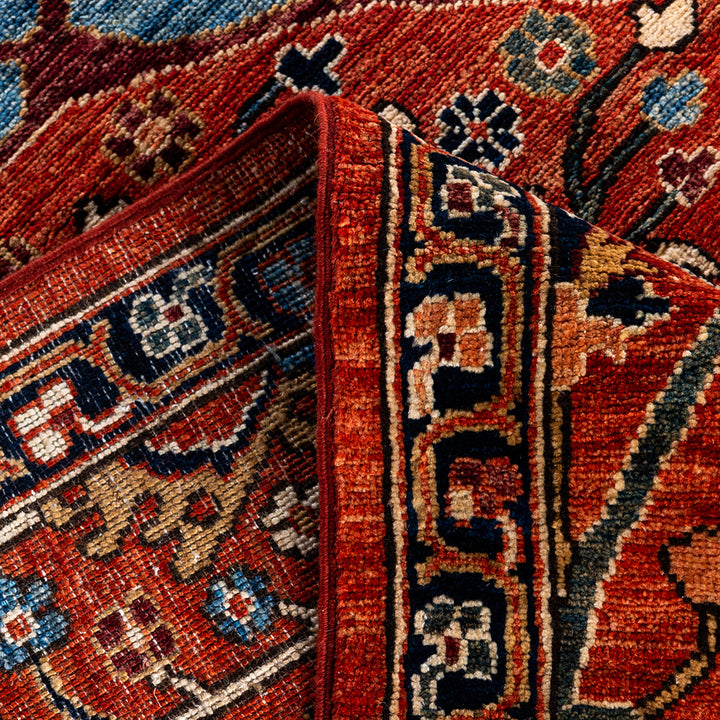 Red Traditional Serapi Wool Rug - 9' x 12'1"