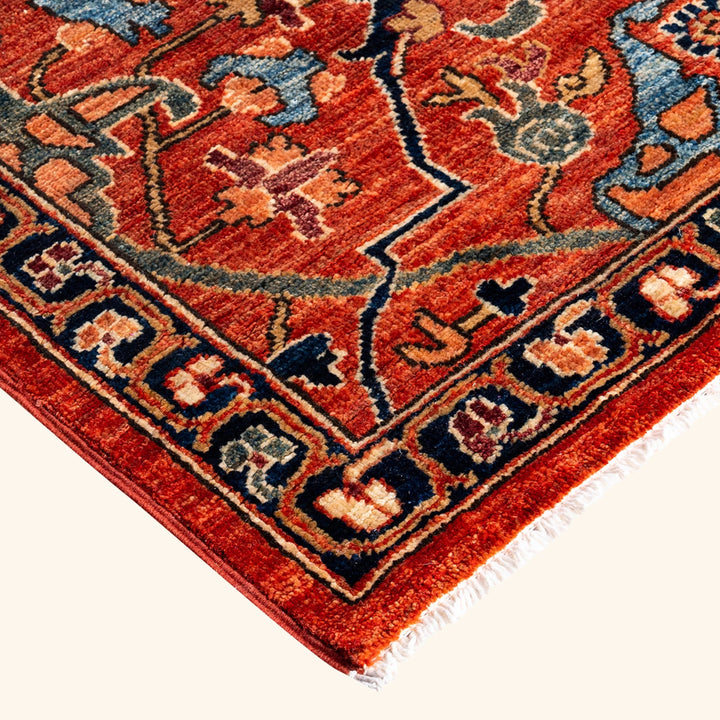 Red Traditional Serapi Wool Rug - 9' x 12'1"