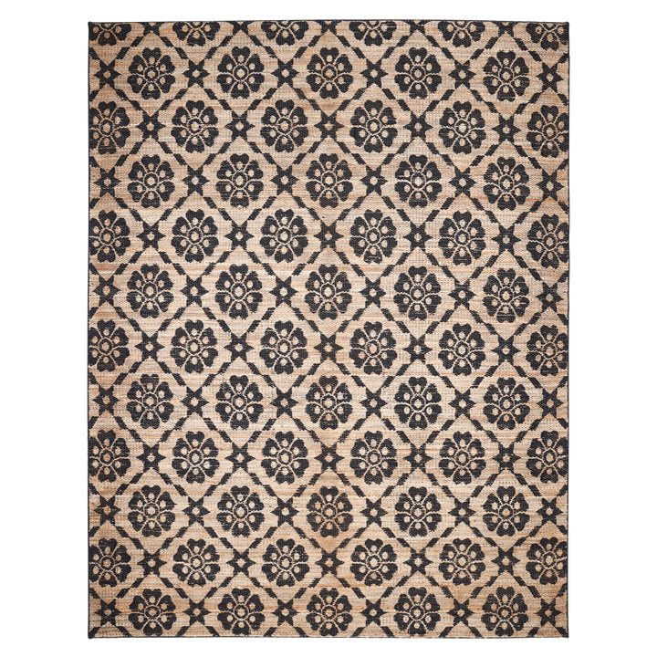Brown Transitional Jute Cotton Blend Rug 8' x 10'