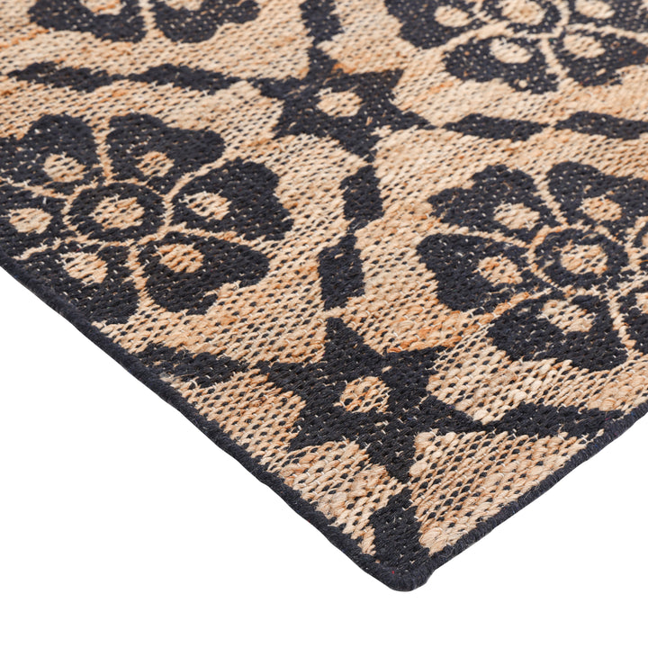 Brown Transitional Jute Cotton Blend Rug 8' x 10'