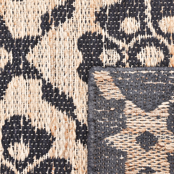 Brown Transitional Jute Cotton Blend Rug 8' x 10'