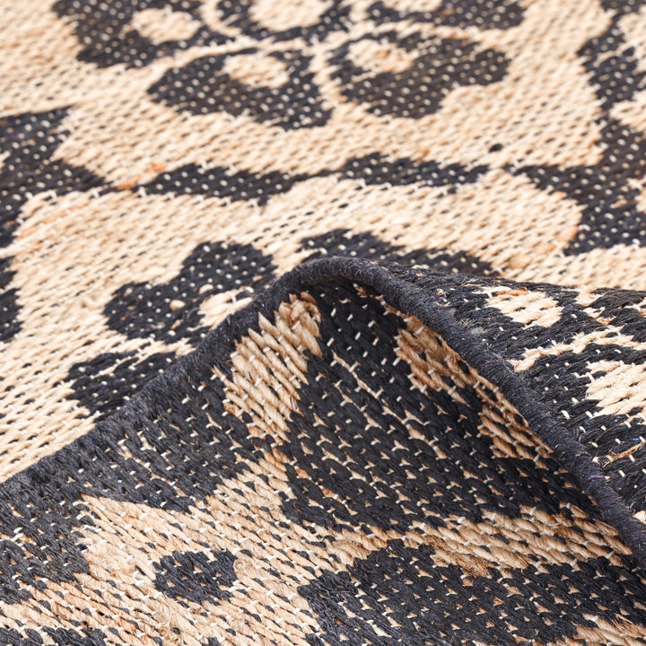 Brown Transitional Jute Cotton Blend Rug 8' x 10'