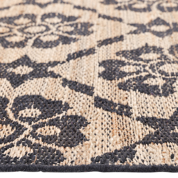 Brown Transitional Jute Cotton Blend Rug 8' x 10'