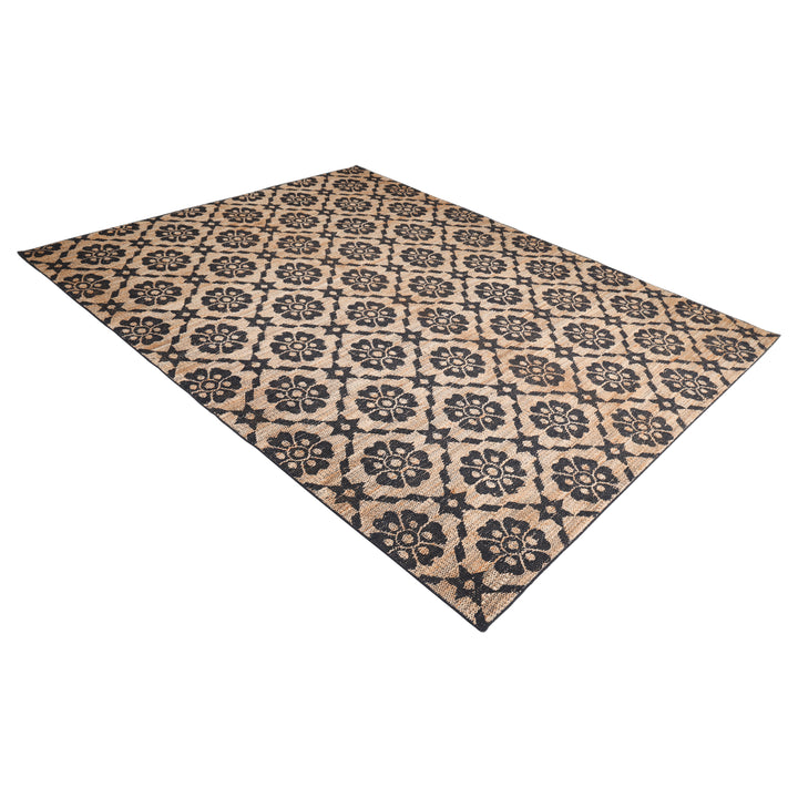 Brown Transitional Jute Cotton Blend Rug 8' x 10'