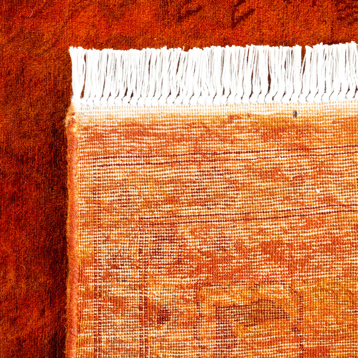 Orange Overdyed Wool Rug - 4'2" x 6'3"