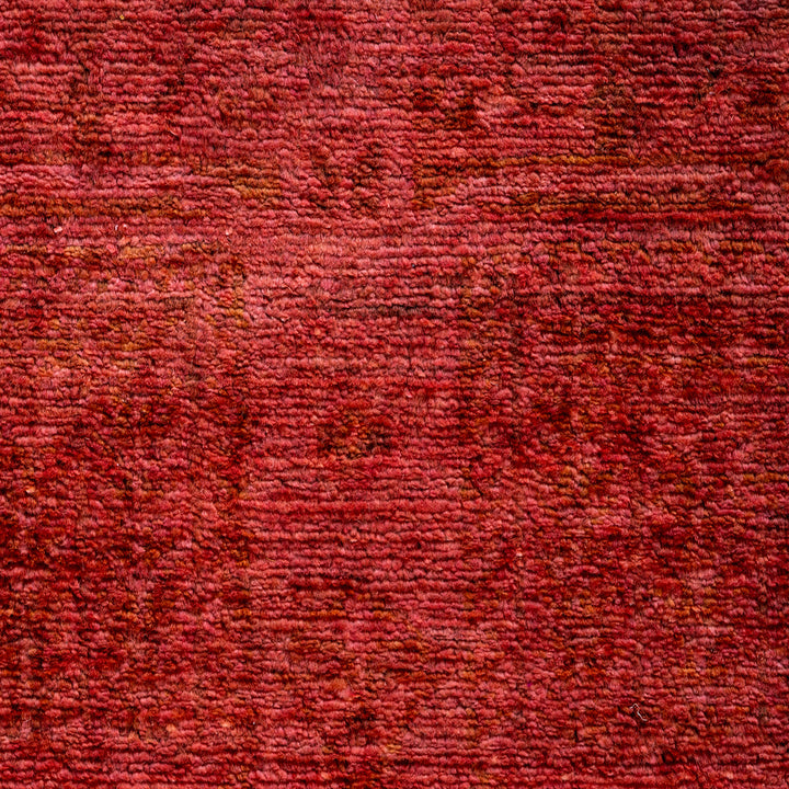 Pink Overdyed Wool Rug - 4'1" x 6'