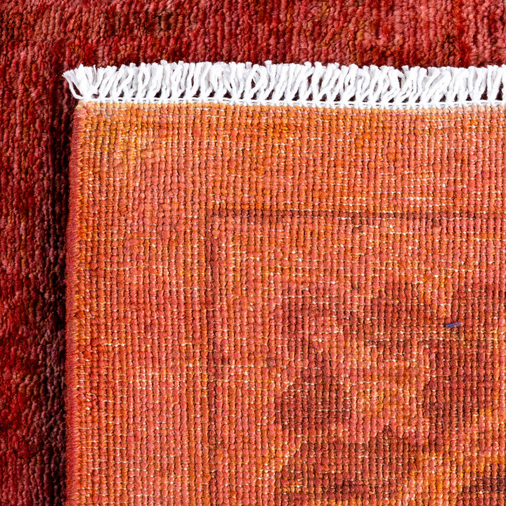 Pink Overdyed Wool Rug - 4'1" x 6'