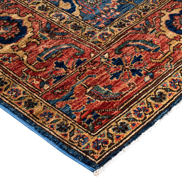 Light Blue Traditional Serapi Wool Rug - 6'2" x 8'11"
