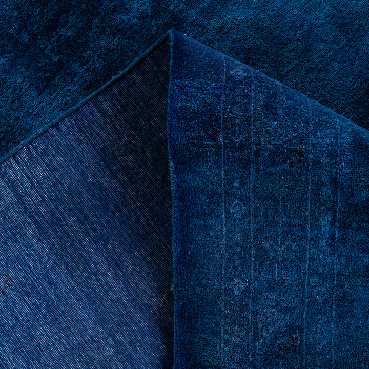 Blue Overdyed Wool Rug - 10'2" x 13'6"