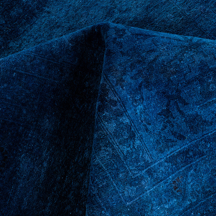 Blue Overdyed Wool Rug - 10'2" x 13'6"