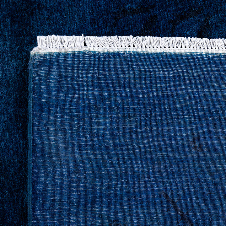 Blue Overdyed Wool Rug - 10'2" x 13'6"