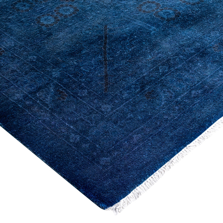 Blue Overdyed Wool Rug - 10'2" x 13'6"