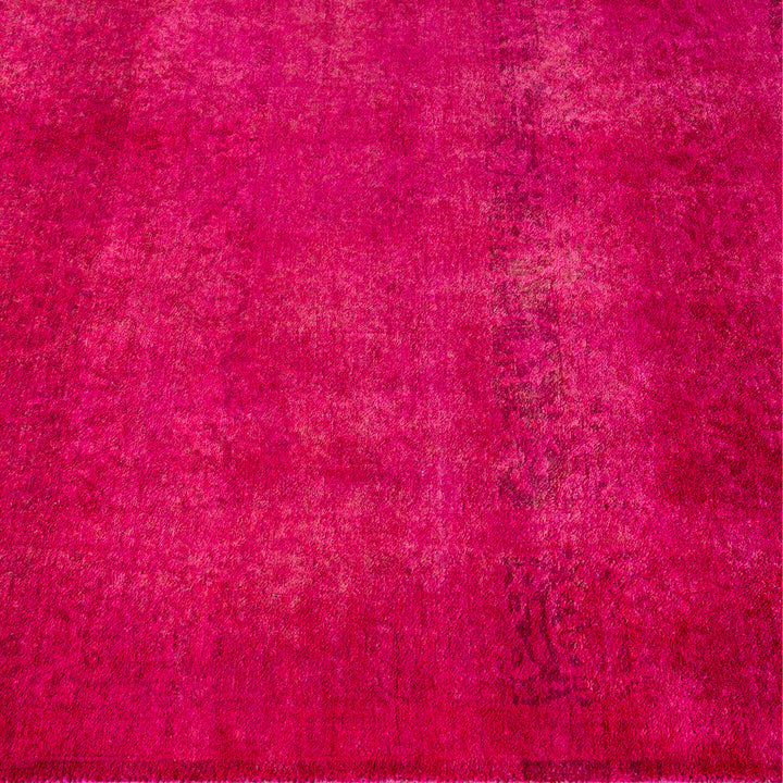 Pink Overdyed Wool Rug - 4'1" x 6'2"