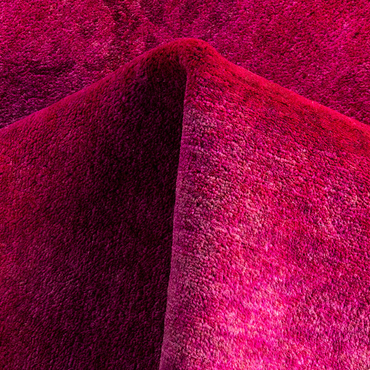 Pink Overdyed Wool Rug - 4'1" x 6'2"