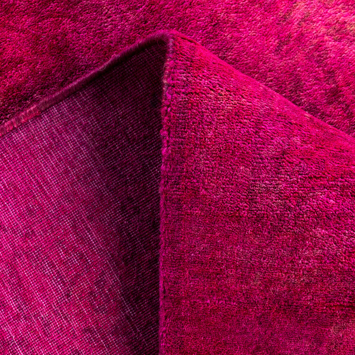 Pink Overdyed Wool Rug - 4'1" x 6'2"