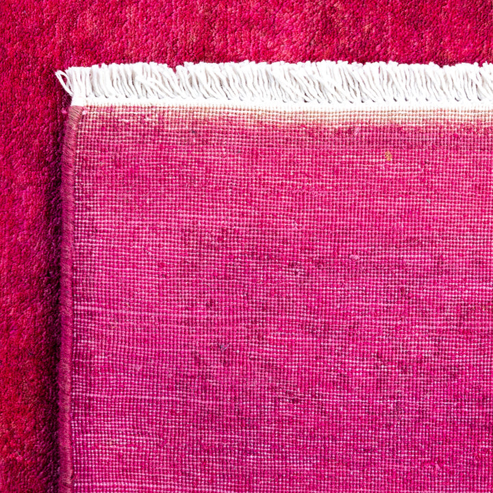 Pink Overdyed Wool Rug - 4'1" x 6'2"