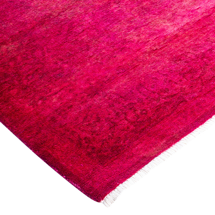 Pink Overdyed Wool Rug - 4'1" x 6'2"