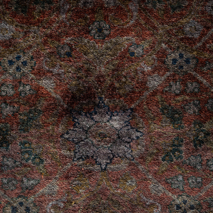 Brown Overdyed Wool Rug - 4'1" x 6'1"