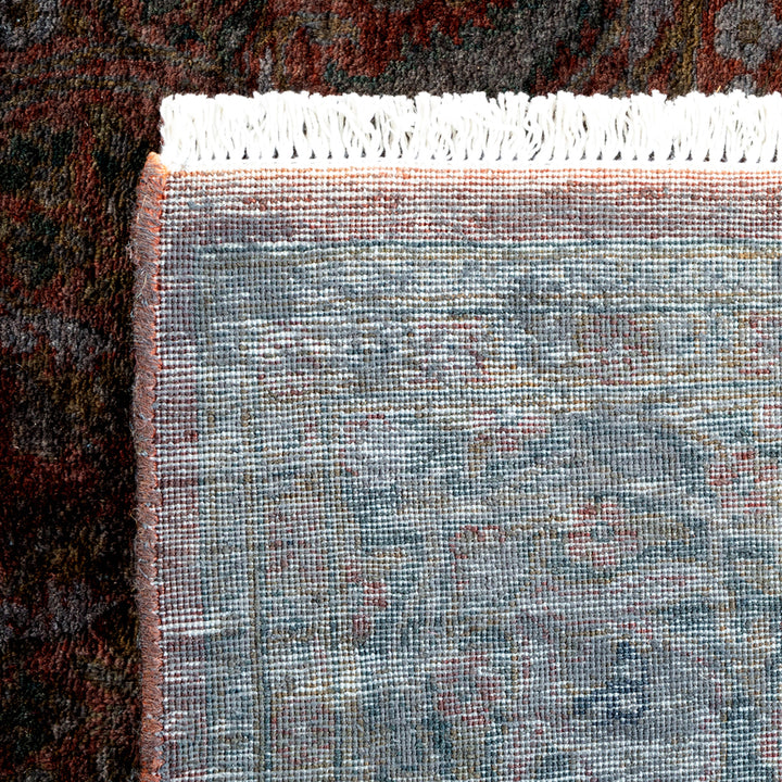 Brown Overdyed Wool Rug - 4'1" x 6'1"