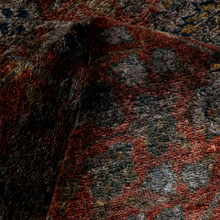 Brown Overdyed Wool Rug - 4'1" x 6'1"