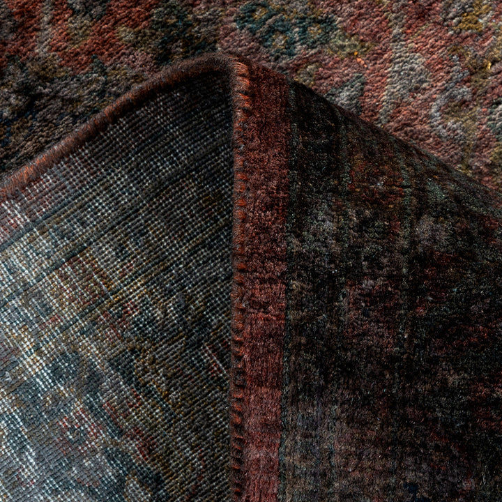 Brown Overdyed Wool Rug - 4'1" x 6'1"