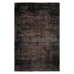 Brown Overdyed Wool Rug - 4'1" x 6'1"