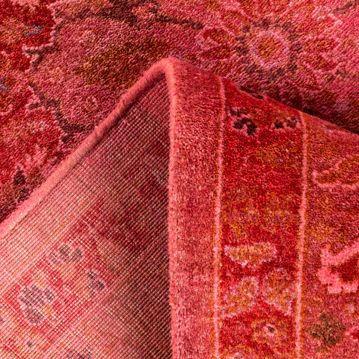 Pink Overdyed Wool Rug - 4'3" x 6'