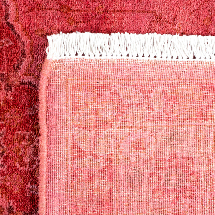 Pink Overdyed Wool Rug - 4'3" x 6'