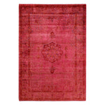 Pink Overdyed Wool Rug - 4'3" x 6'