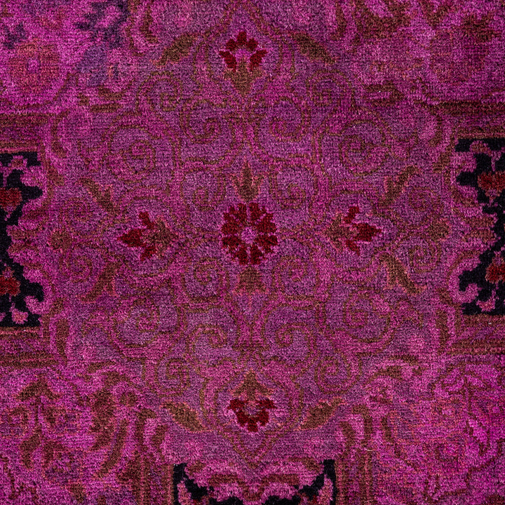 Pink Overdyed Wool Rug - 10'3" x 11'3"