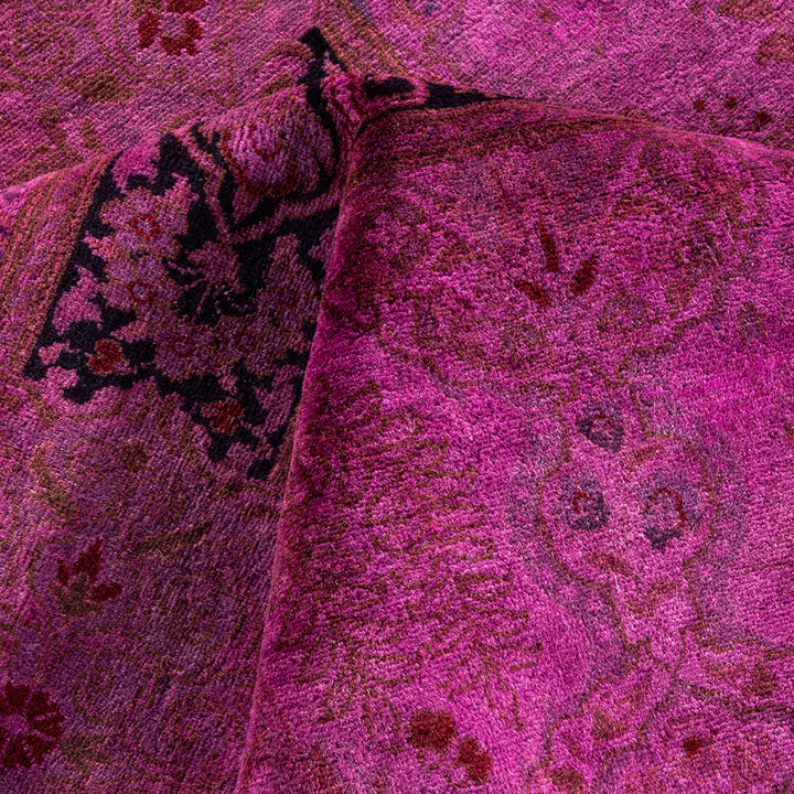 Pink Overdyed Wool Rug - 10'3" x 11'3"