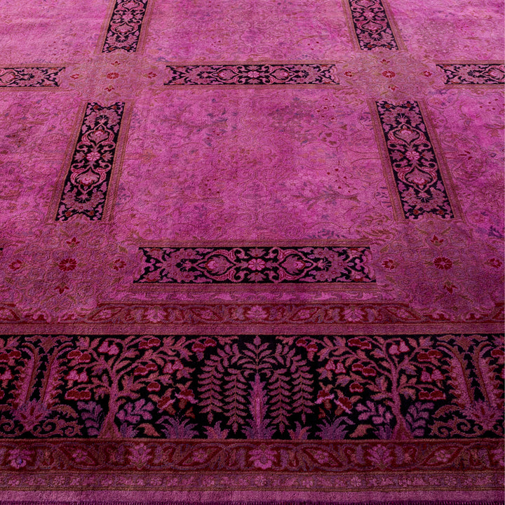 Pink Overdyed Wool Rug - 10'3" x 11'3"