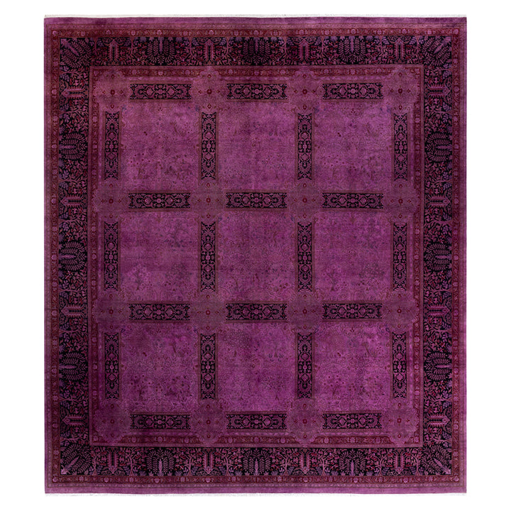 Pink Overdyed Wool Rug - 10'3" x 11'3"