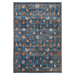 Light Blue Traditional Serapi Wool Rug - 6'2" x 8'11"