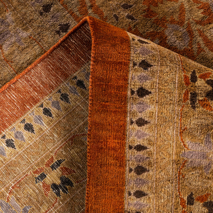 Brown Overdyed Wool Rug - 10'1" x 13'10"