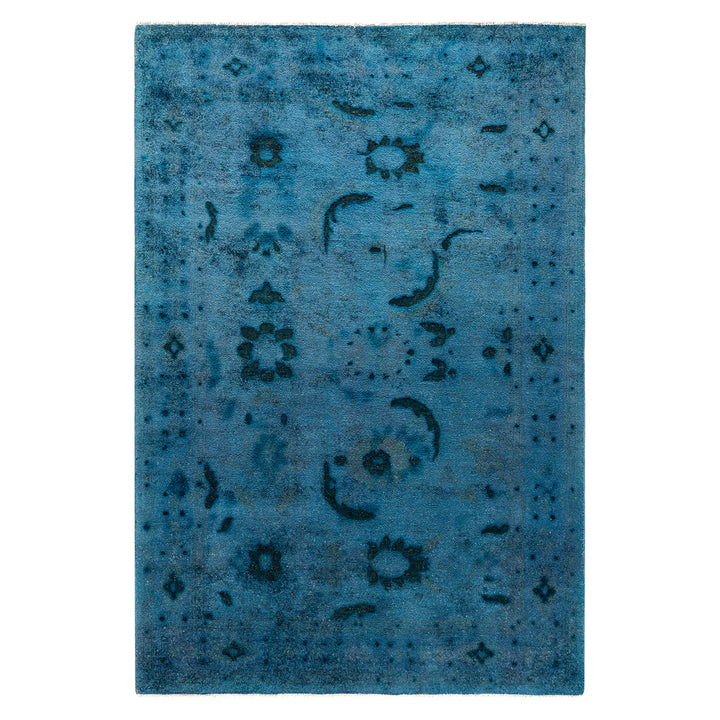 Grey Overdyed Wool Rug - 4'4" x 6'4"