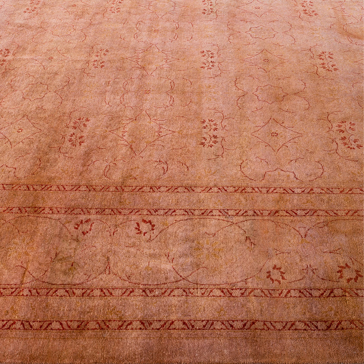 Pink Overdyed Wool Rug - 10'3" x 14'1"