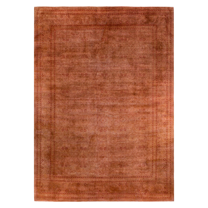 Pink Overdyed Wool Rug - 10'3" x 14'1"