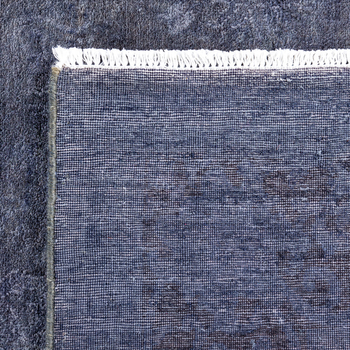 Grey Overdyed Wool Rug - 4'2" x 6'4"