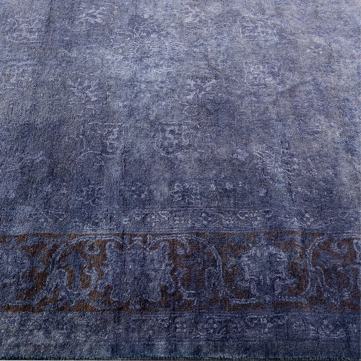 Grey Overdyed Wool Rug - 4'2" x 6'4"